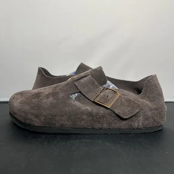 Klukge Boston Clogs for Men & Women Suede Soft Leather Clogs Size 11 Drk Brwn - Picture 4 of 14